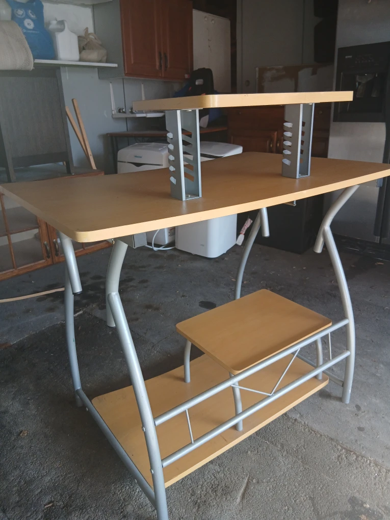 Computer Desk with Keyboard Tray - photo 3