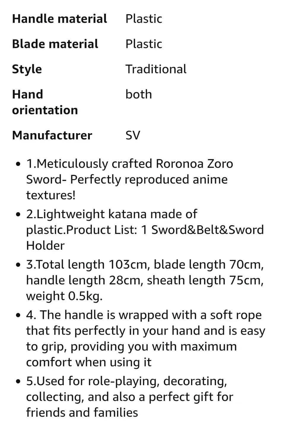 Anime Sword Cosplay Roronoa Zoro Sword - New image indicator(3)