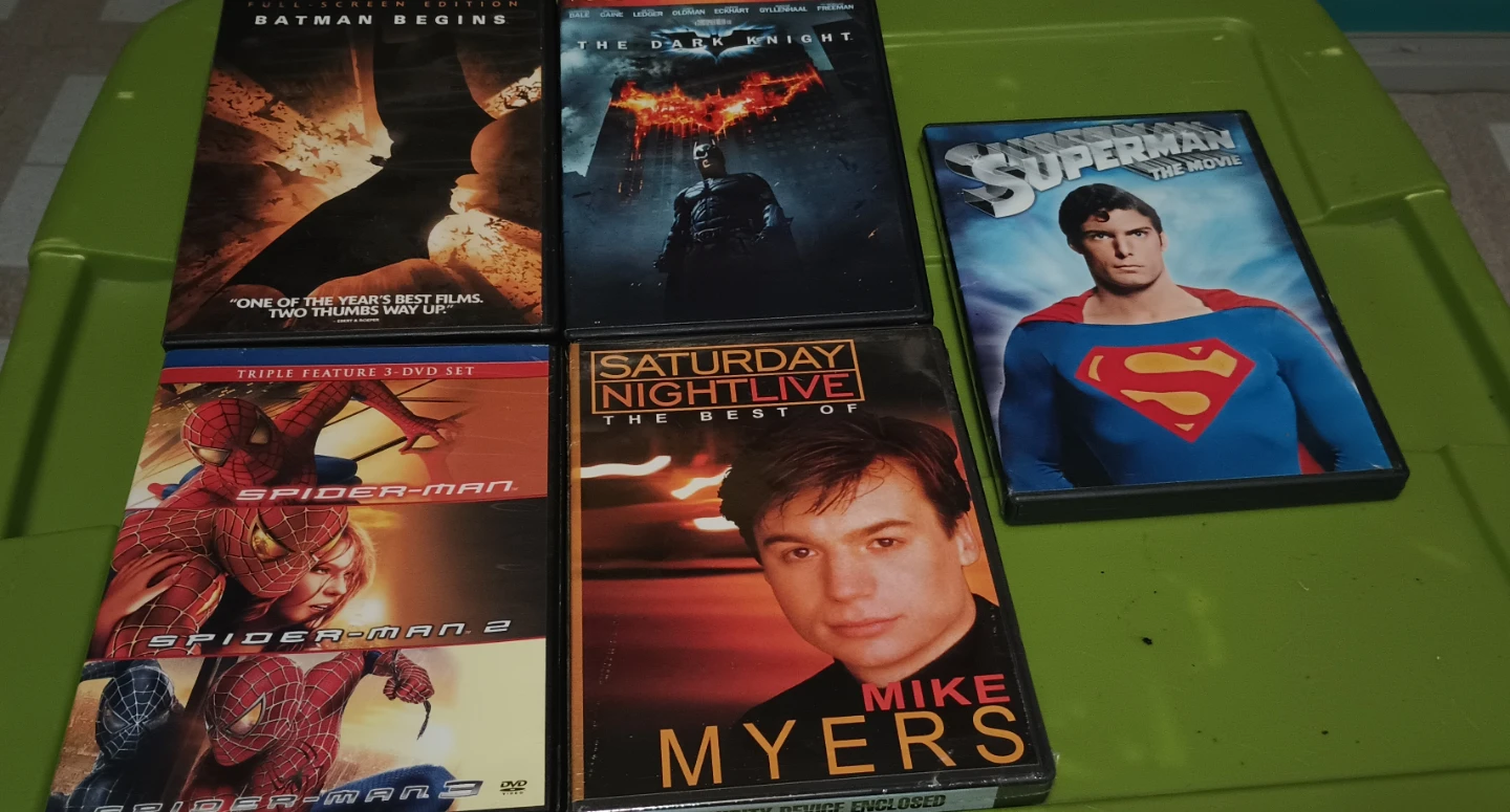 DVD Movies: Batman, Superman, Spiderman, SNL