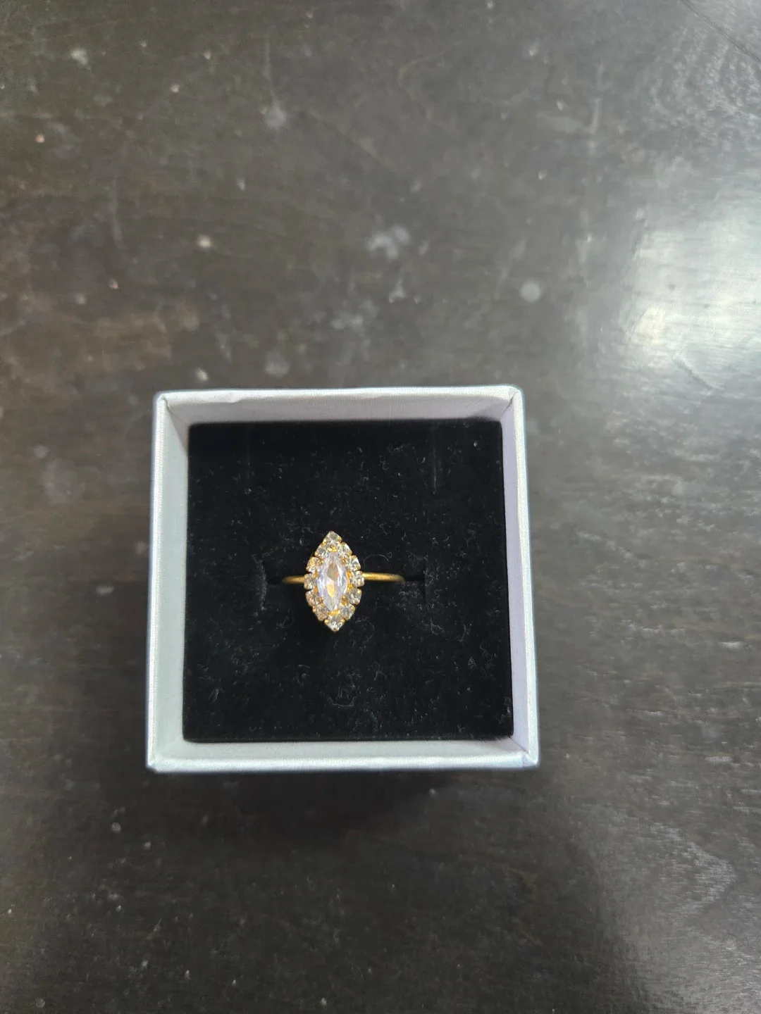 Gold Ring with White Stone thumbnail