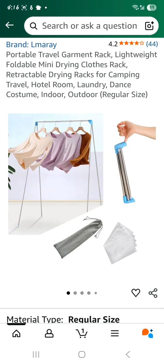 Portable Travel Garment Rack - NEW