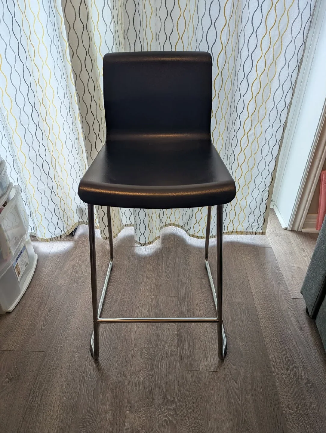 2 IKEA GLENN Bar Stools - with Chrome - 26" image indicator(2)