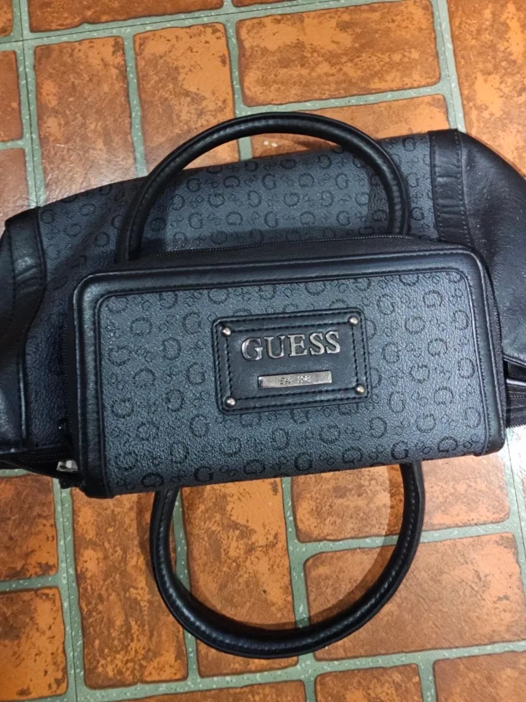 Guess Black Monogram Handbag image indicator(2)