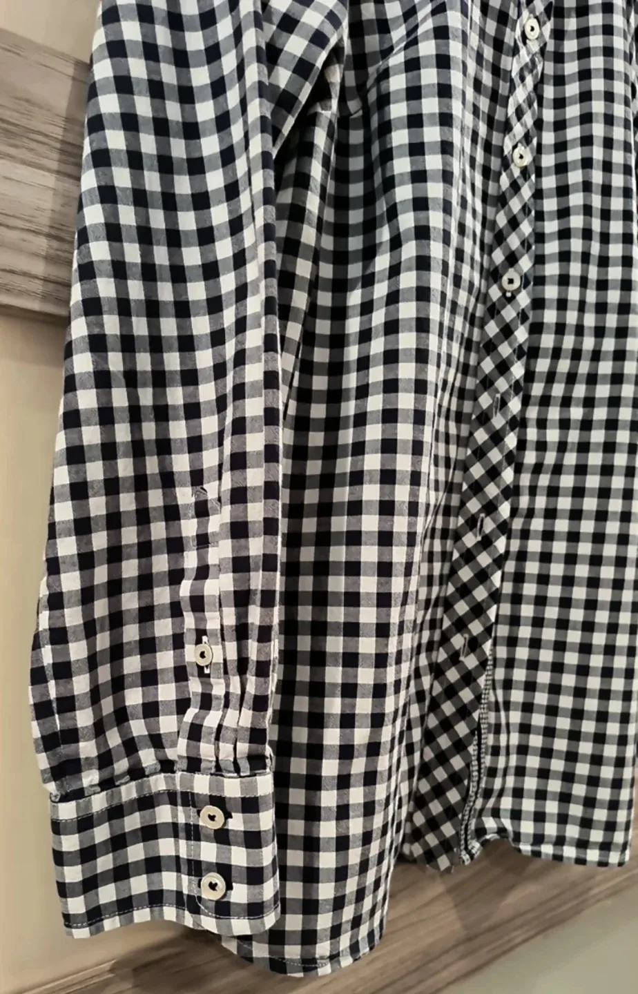 Talbots Black & White Gingham Button-Down Shirt image indicator(3)