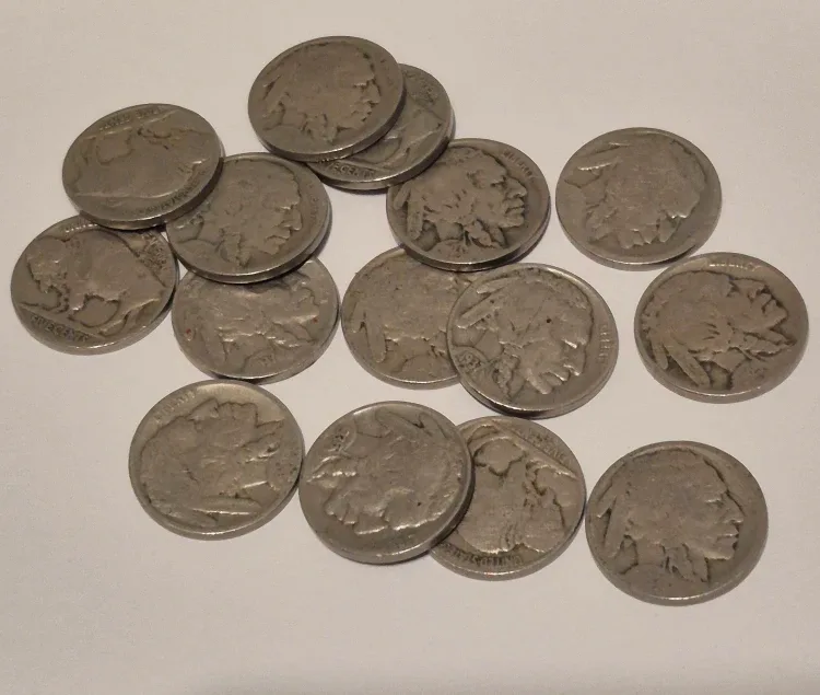Lot of 15 USA Buffalo Nickles
