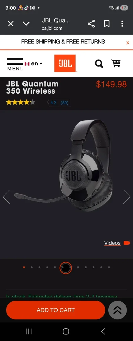 JBL Quantum 350 Wireless Gaming Headset