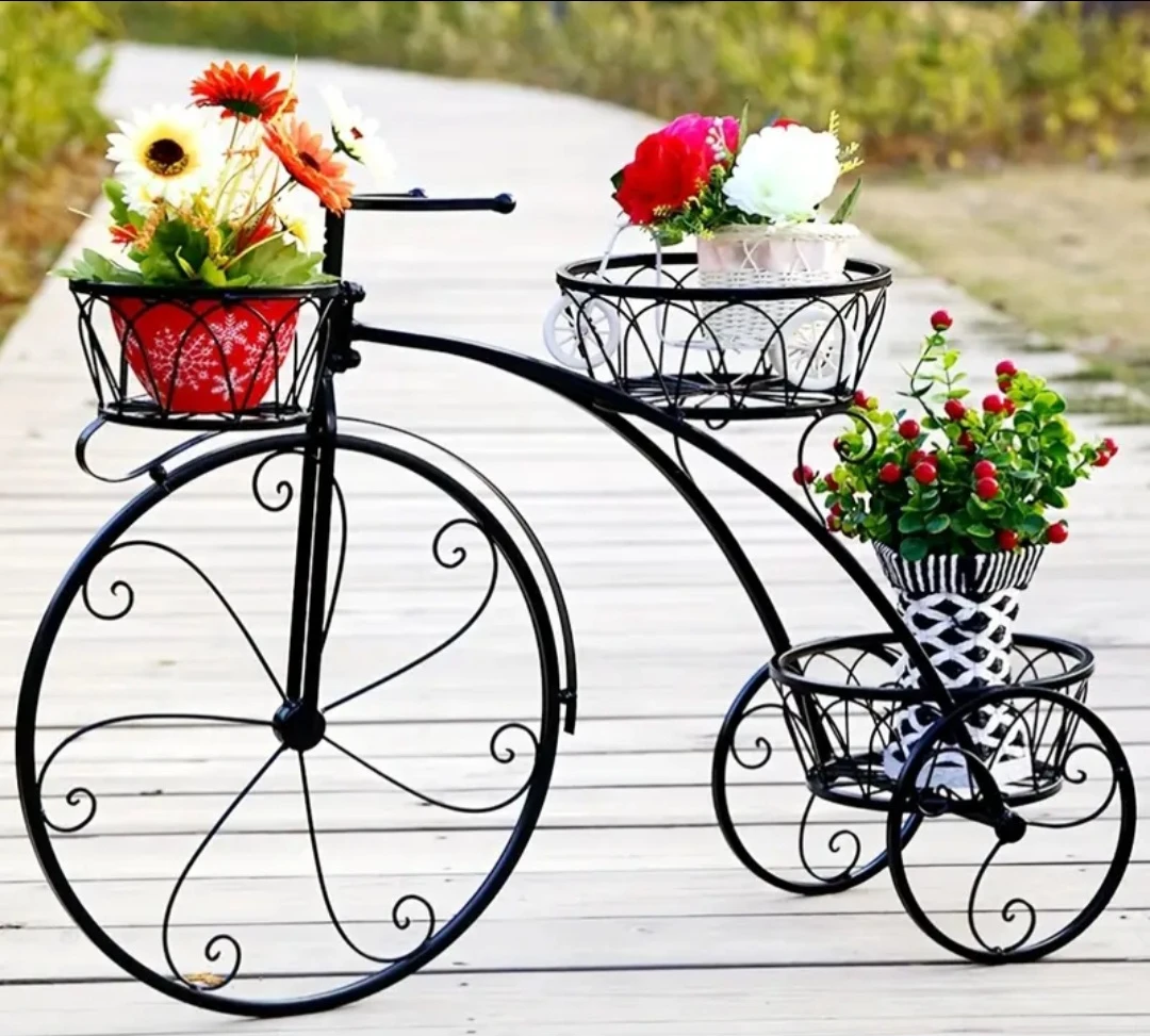 Decorative Metal Bicycle Plant Stand