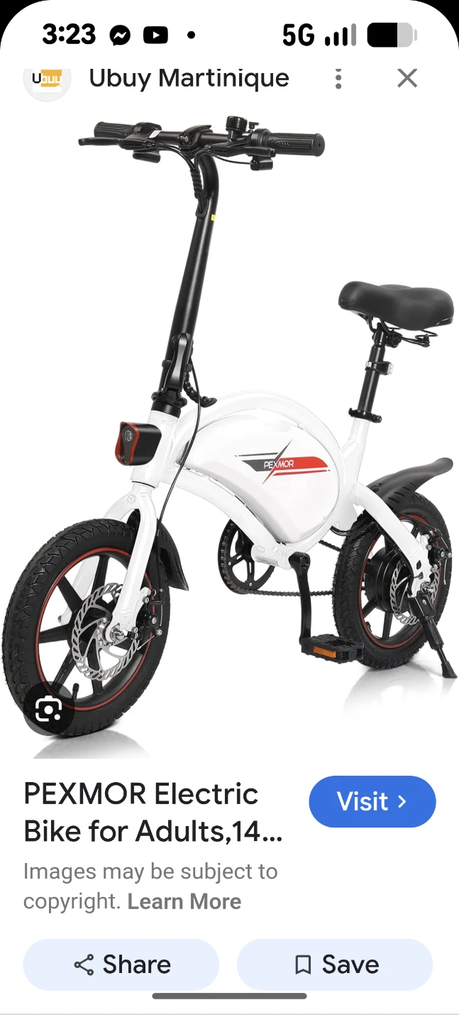 PEXMOR Electric Bike for Adults, 14 inch