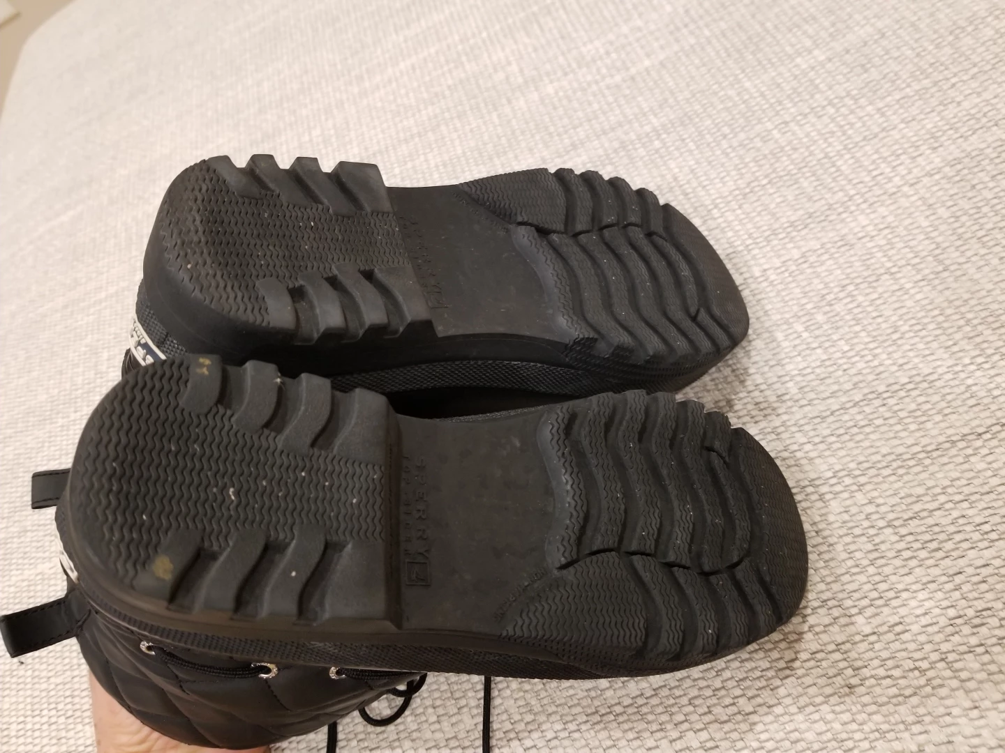 Sperry Quilted Black Duck Boots - Size 6 - photo 4