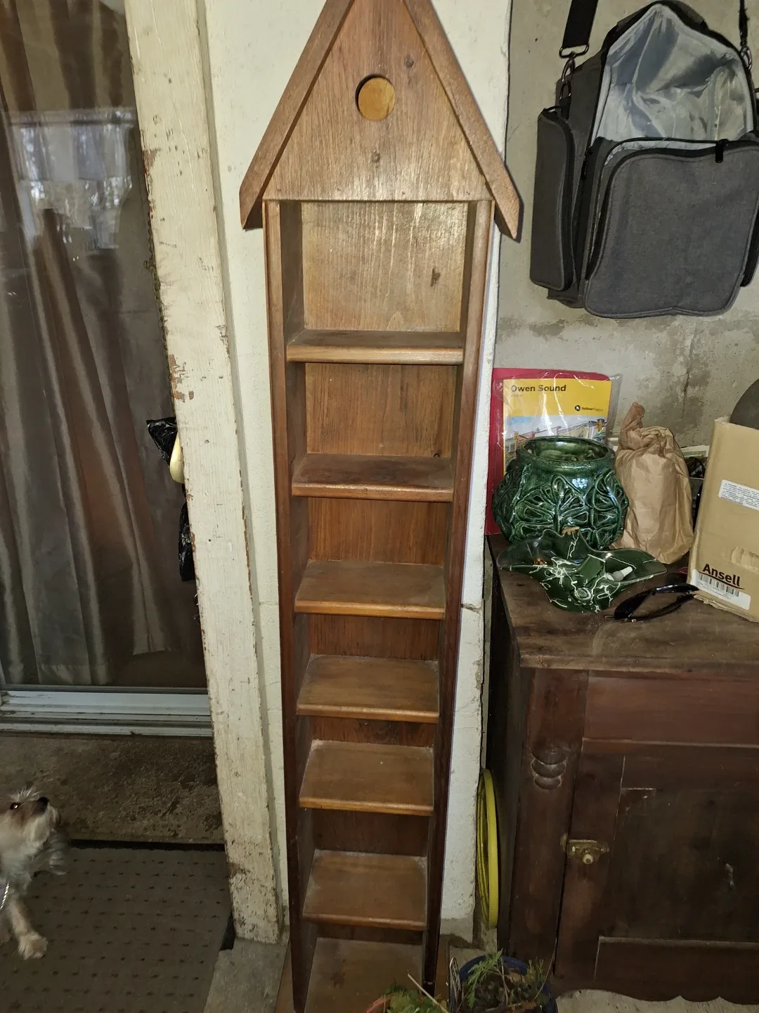 Wooden Birdhouse Style Shelf