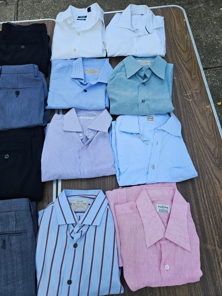 15 pants and shirts. Size 32 and medium image indicator(2)