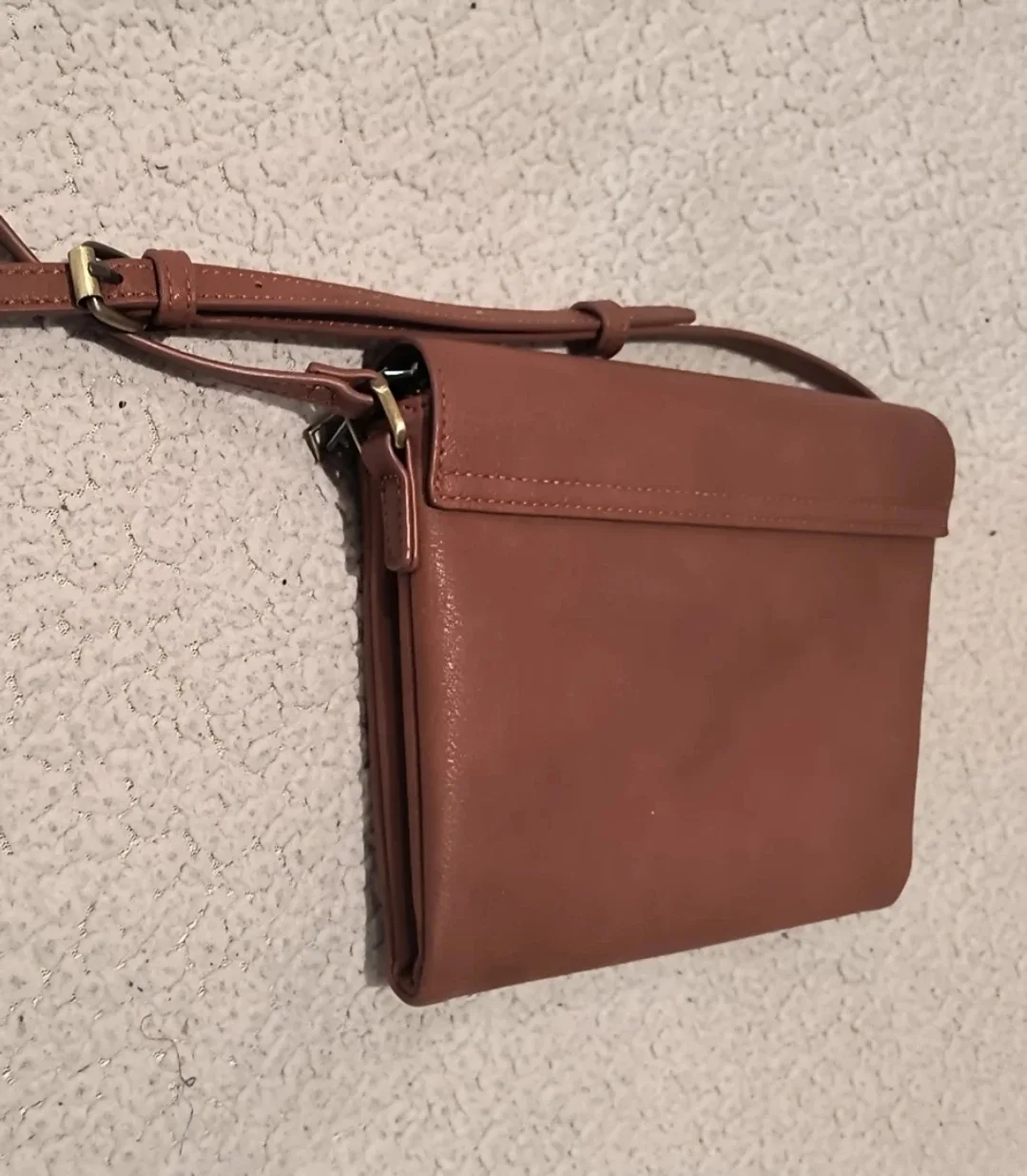 Antik Kraft Brown Crossbody Envelope Purse Bag Adjustable Strap image indicator(3)