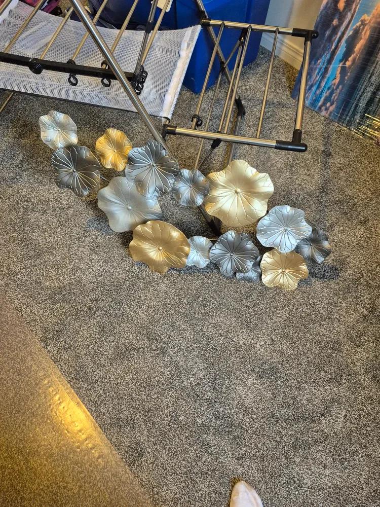 Metal Lotus Flower Wall Decor