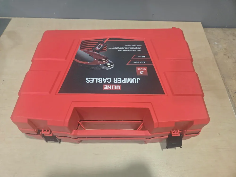 Uline 2 Gauge Heavy Duty Jumper Cables - 20 Feet image indicator(2)