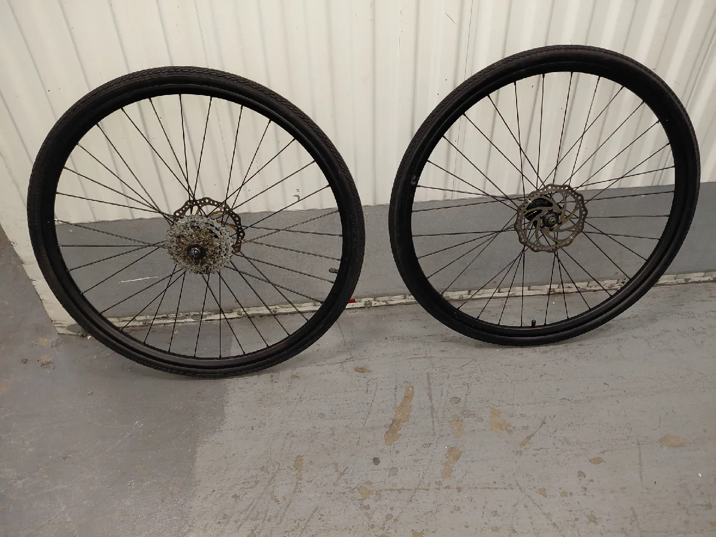 Bike Wheel Set - Black 27" aka 700c 32c