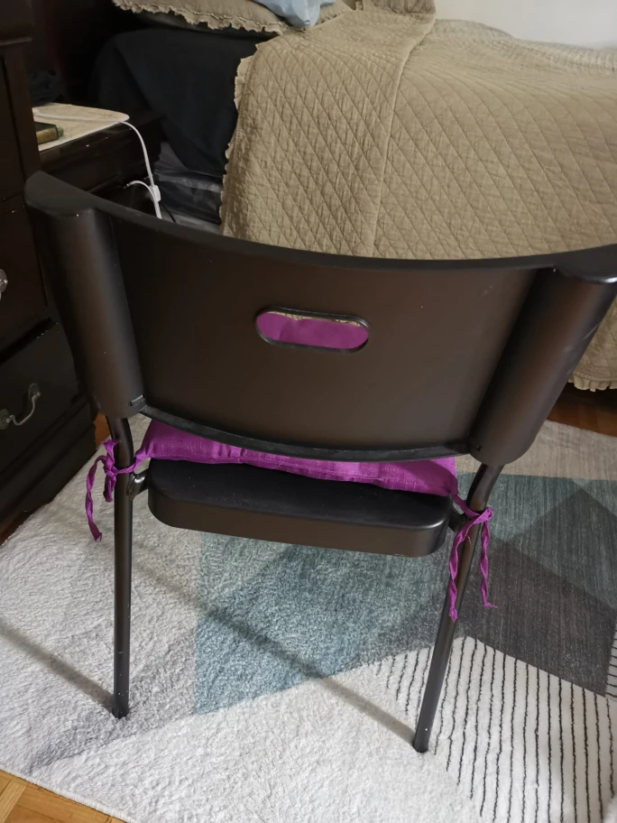 IKEA Herman Chair with Purple Cushion - photo 3