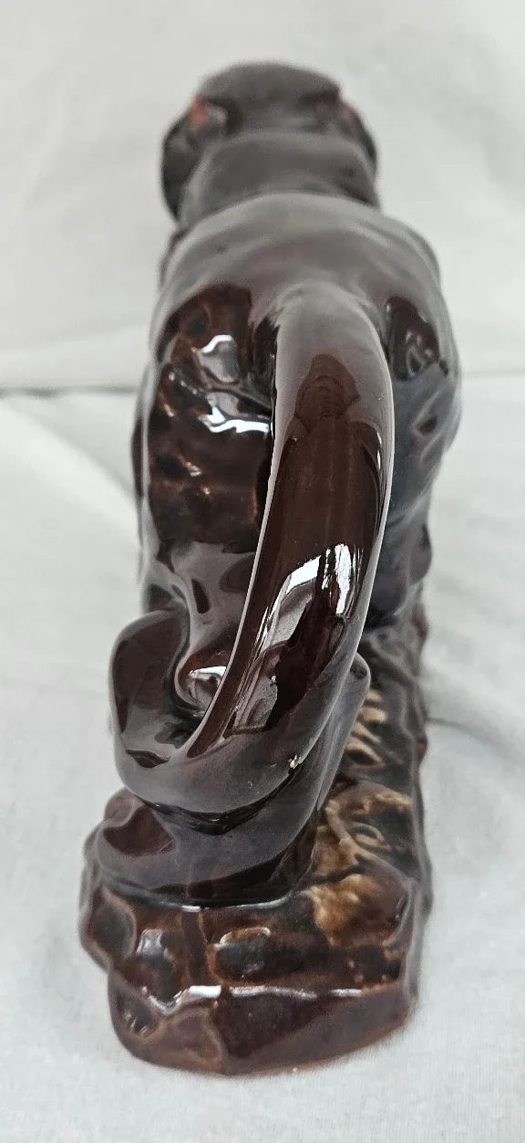 Vintage MCM 14” Ceramic Brown Lion Figure 1970’s Mint image indicator(5)