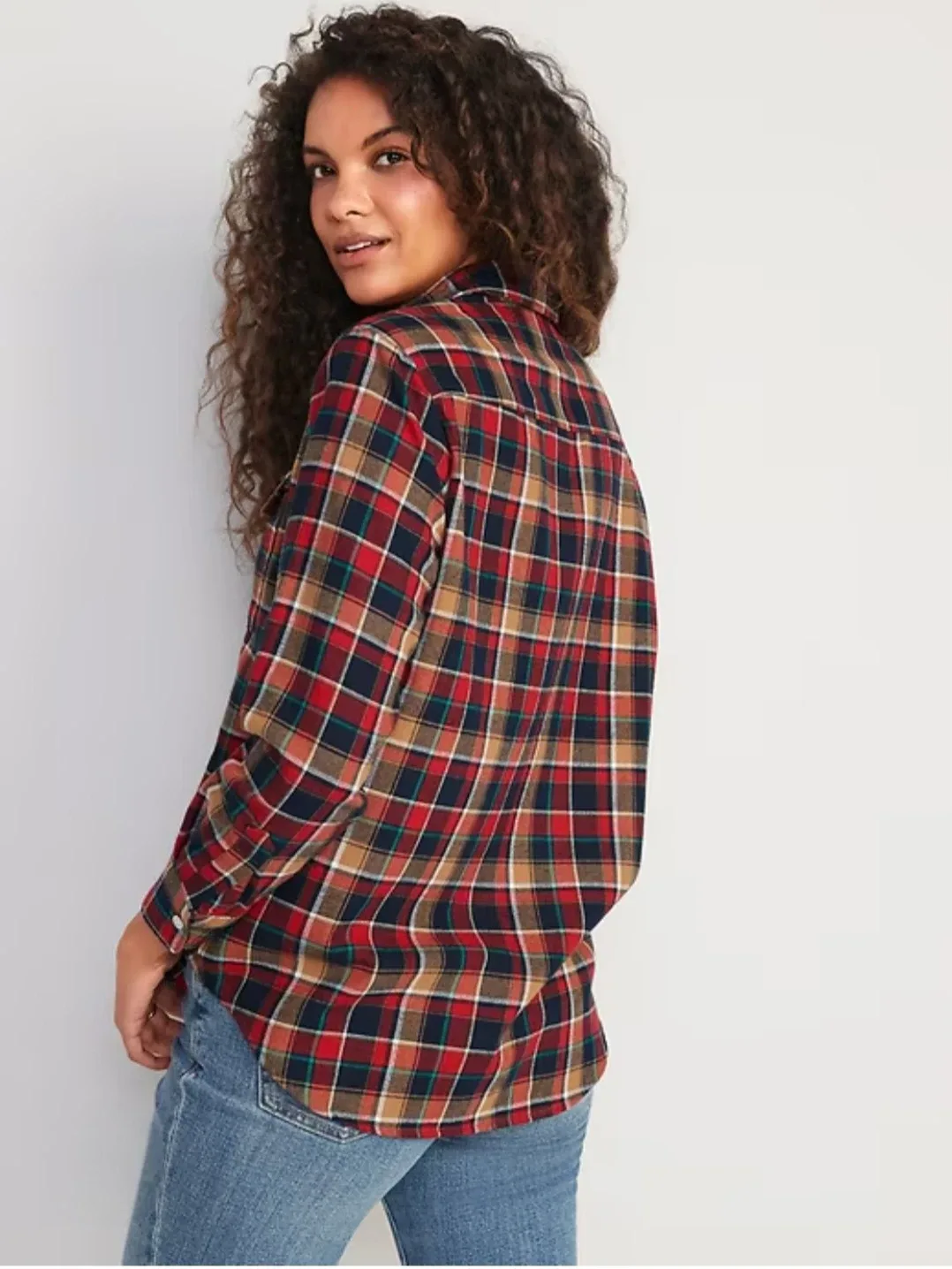 Oversized Plaid Flannel Shirt image indicator(6)