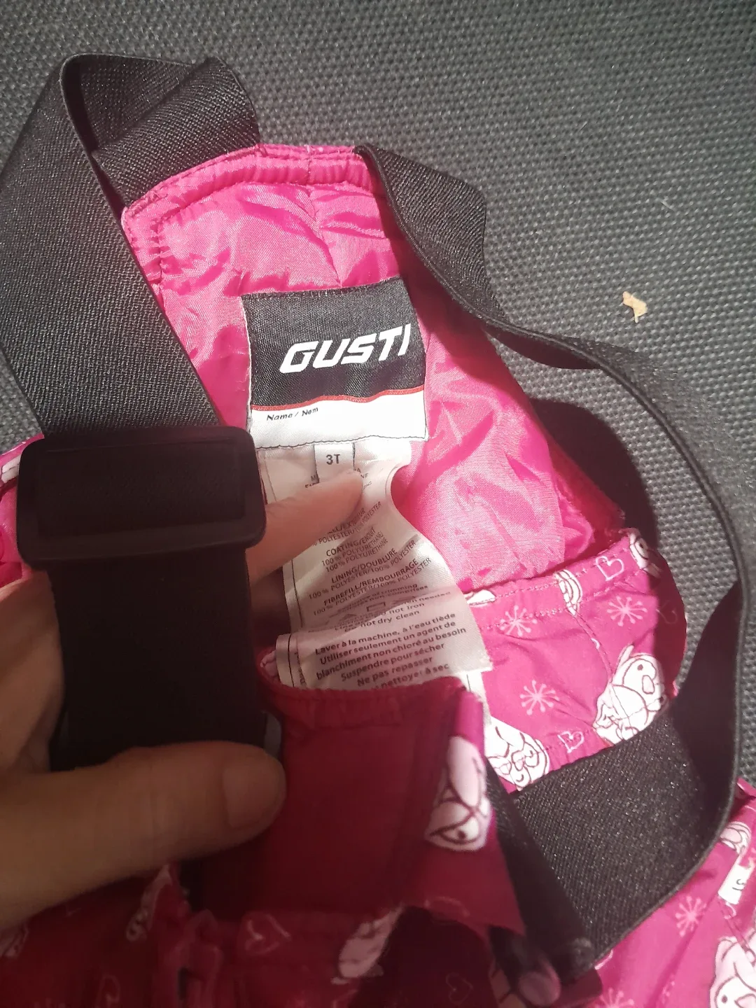 Gusti 3T Snow Pants - Pink with Cute Design image indicator(3)