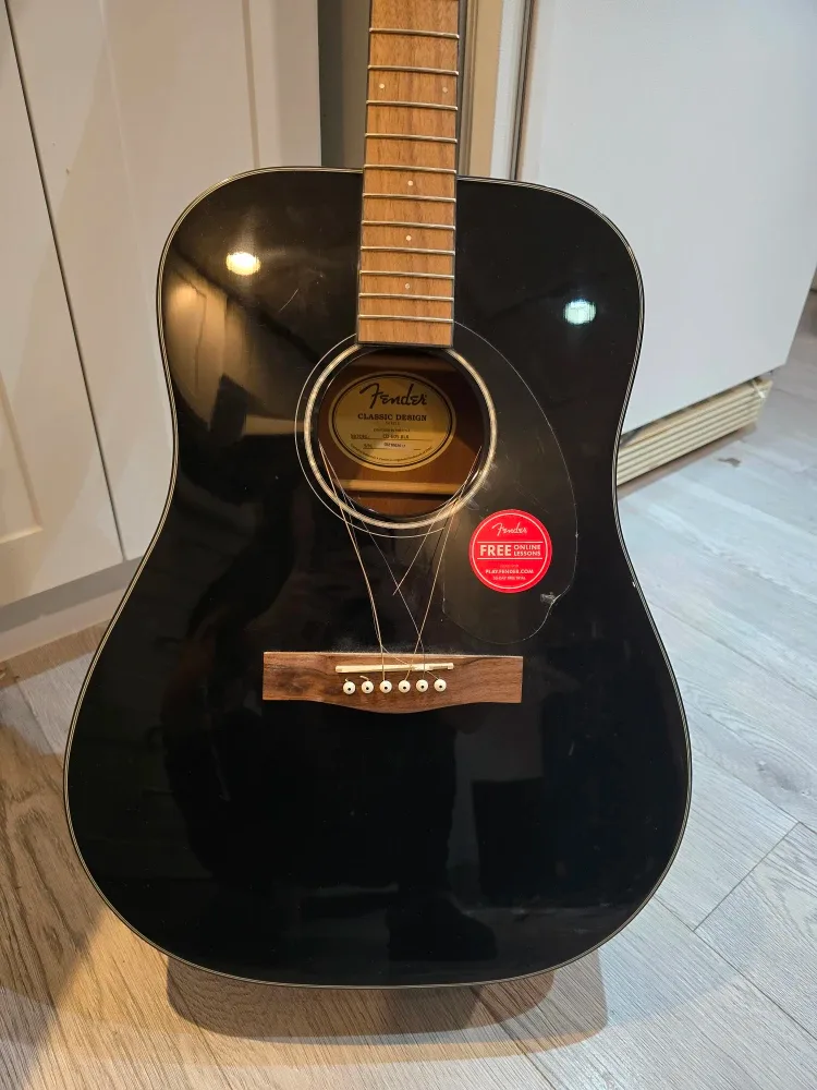 Fender CD-60S Black Acoustic Guitar image indicator(4)