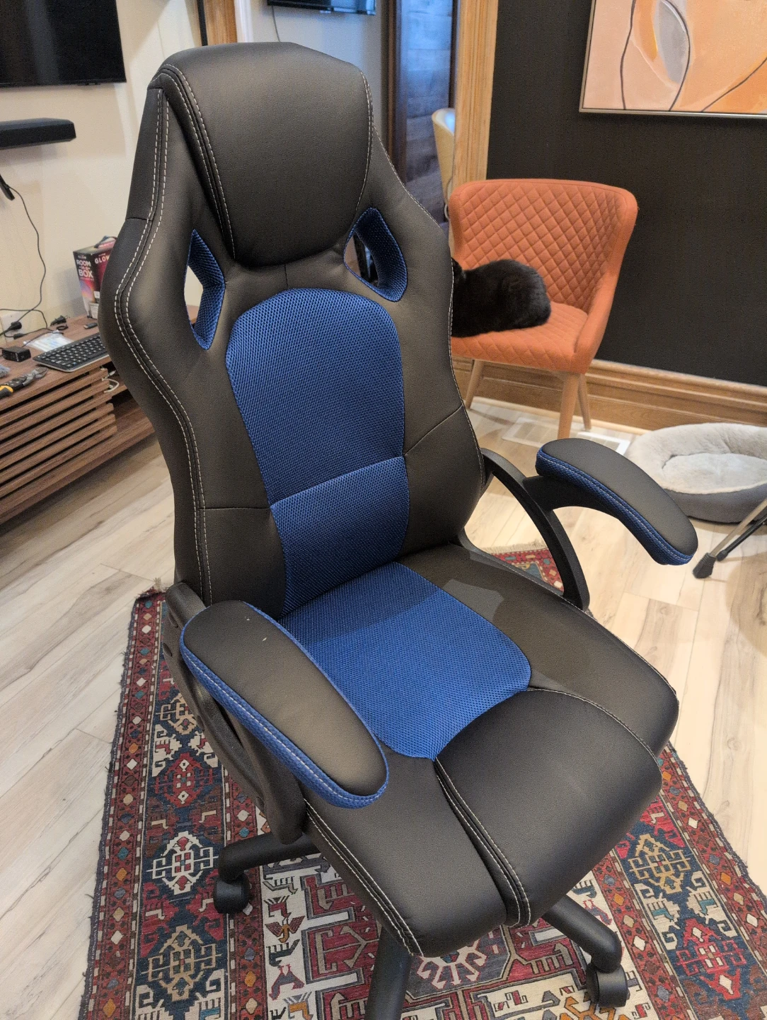 Gaming Chair - Black and Blue - photo 2