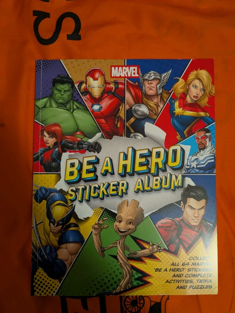 ​🎯 MARVEL: Be A Hero Sticker Album - COMPLETE SET 🎯