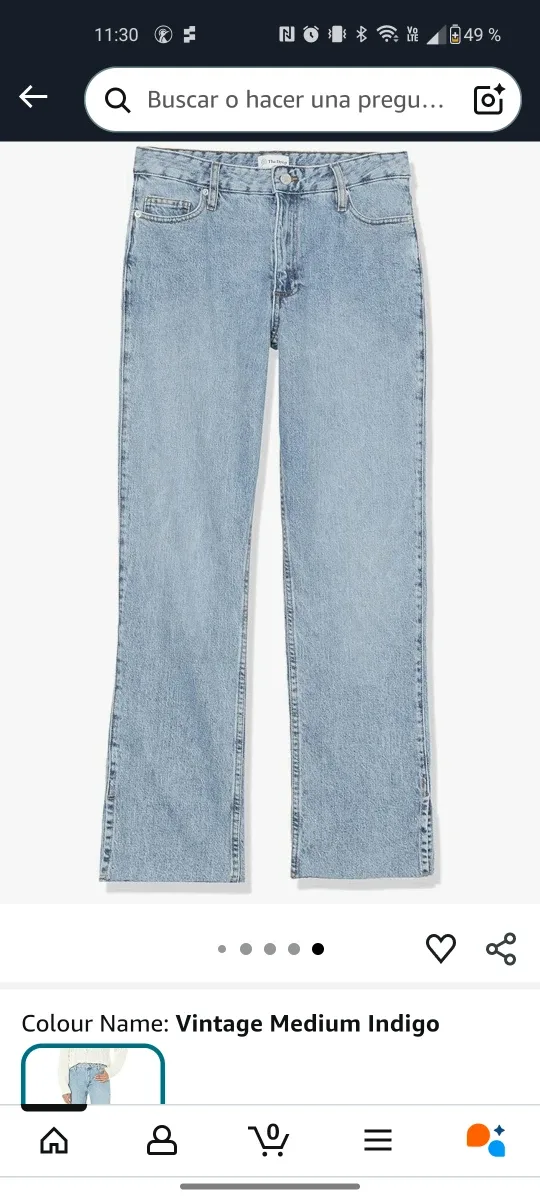 The Drop Women's Vintage Medium Indigo Flare Jeans - Size 30 image indicator(7)