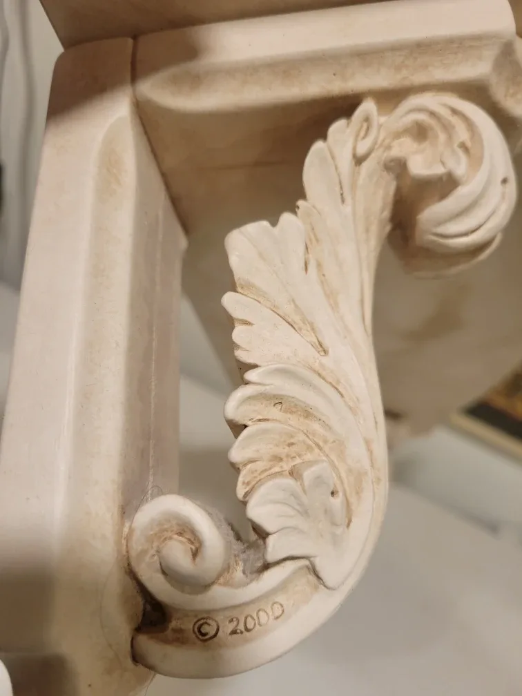 Ornate Schroll Classic Plaster Wall Mount Shelf image indicator(3)
