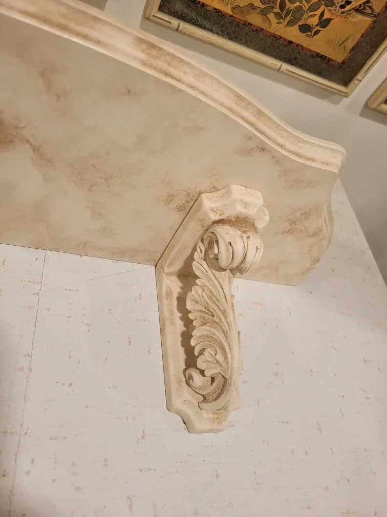Ornate Schroll Classic Plaster Wall Mount Shelf image indicator(8)