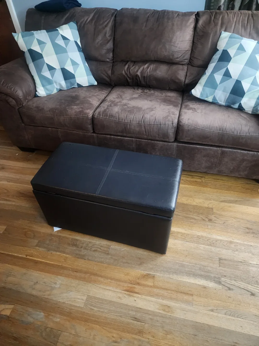 Brown Suede-Like Sofa image indicator(2)