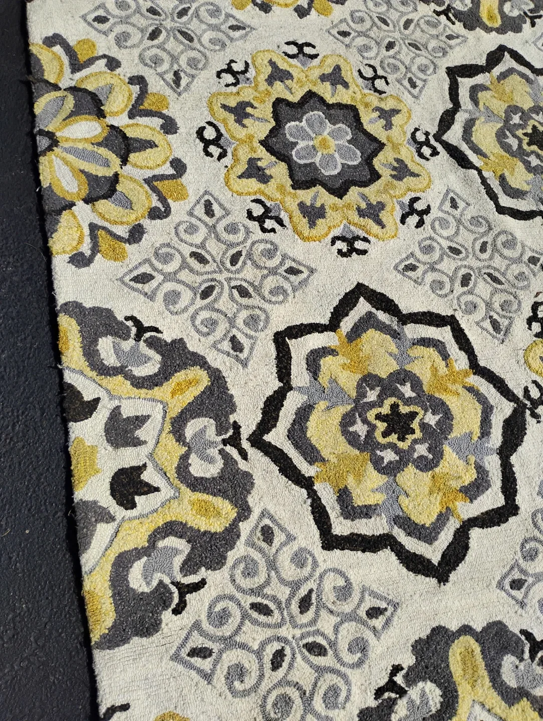 Floral Area Rug - Yellow, Gray, & Cream image indicator(3)