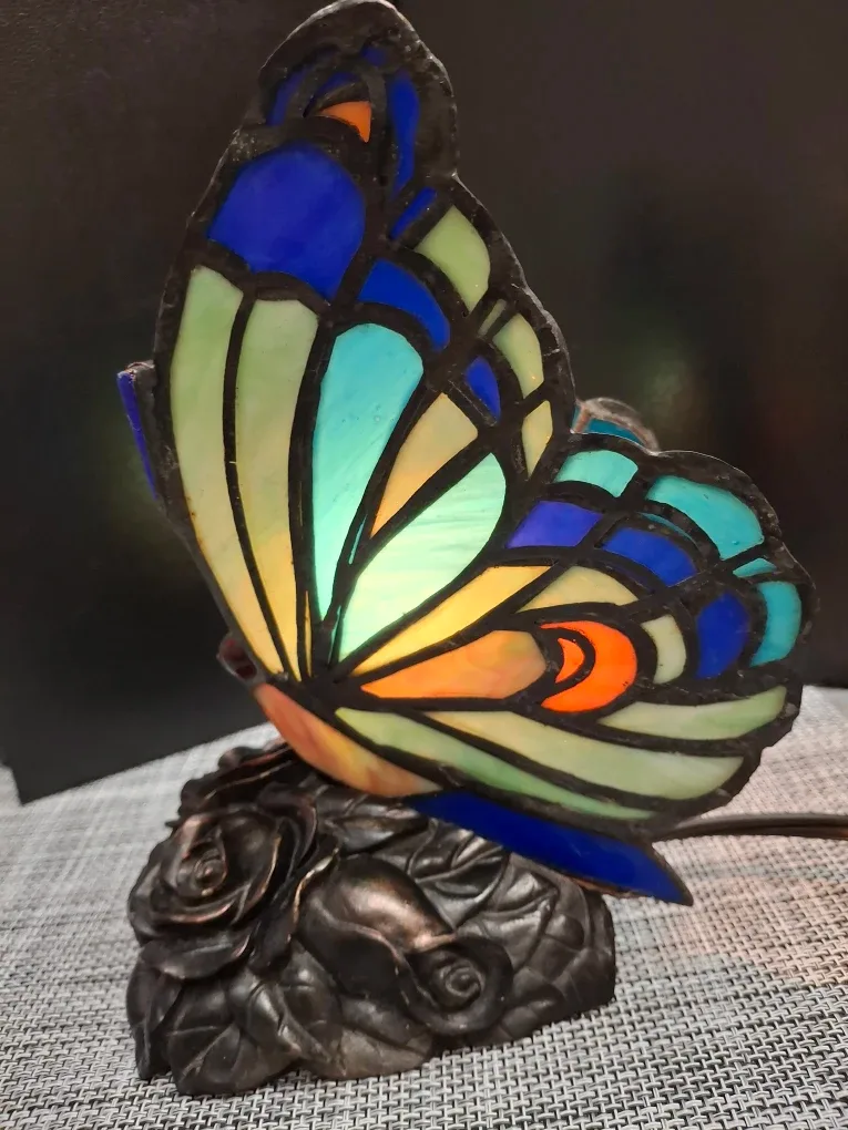 Butterfly Stained Glass Table Lamp