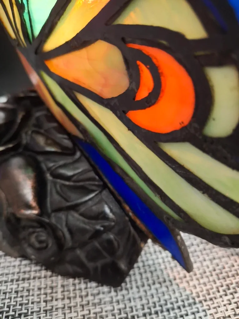 Butterfly Stained Glass Table Lamp image indicator(3)