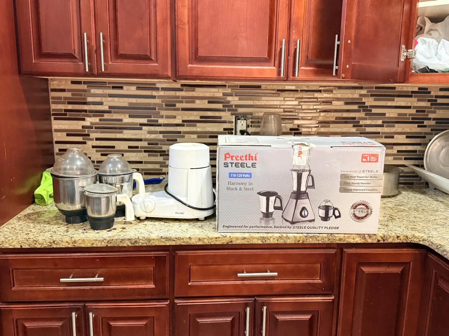 Preethi Steele Mixer Grinder - Black & Steel