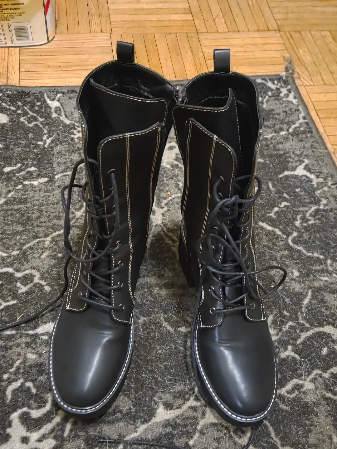 Chinese Laundry Black Lace-Up Boots thumbnail