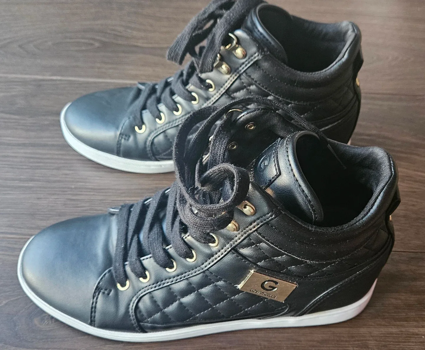 Guess Los Angeles Black High Top Sneakers - Size 8 image indicator(8)