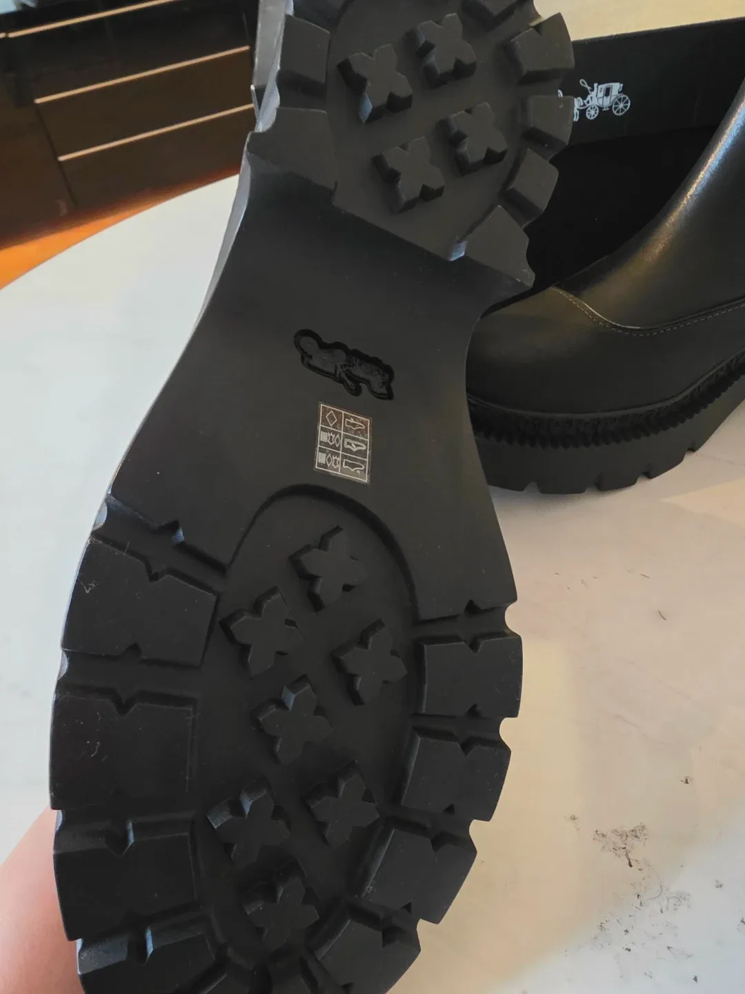 Brand New - Coach - Black Leather Chelsea Boots - size 10 image indicator(3)