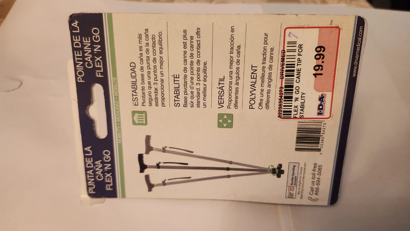 New Drive Flex 'N Go Cane Tip for Stability - photo 5