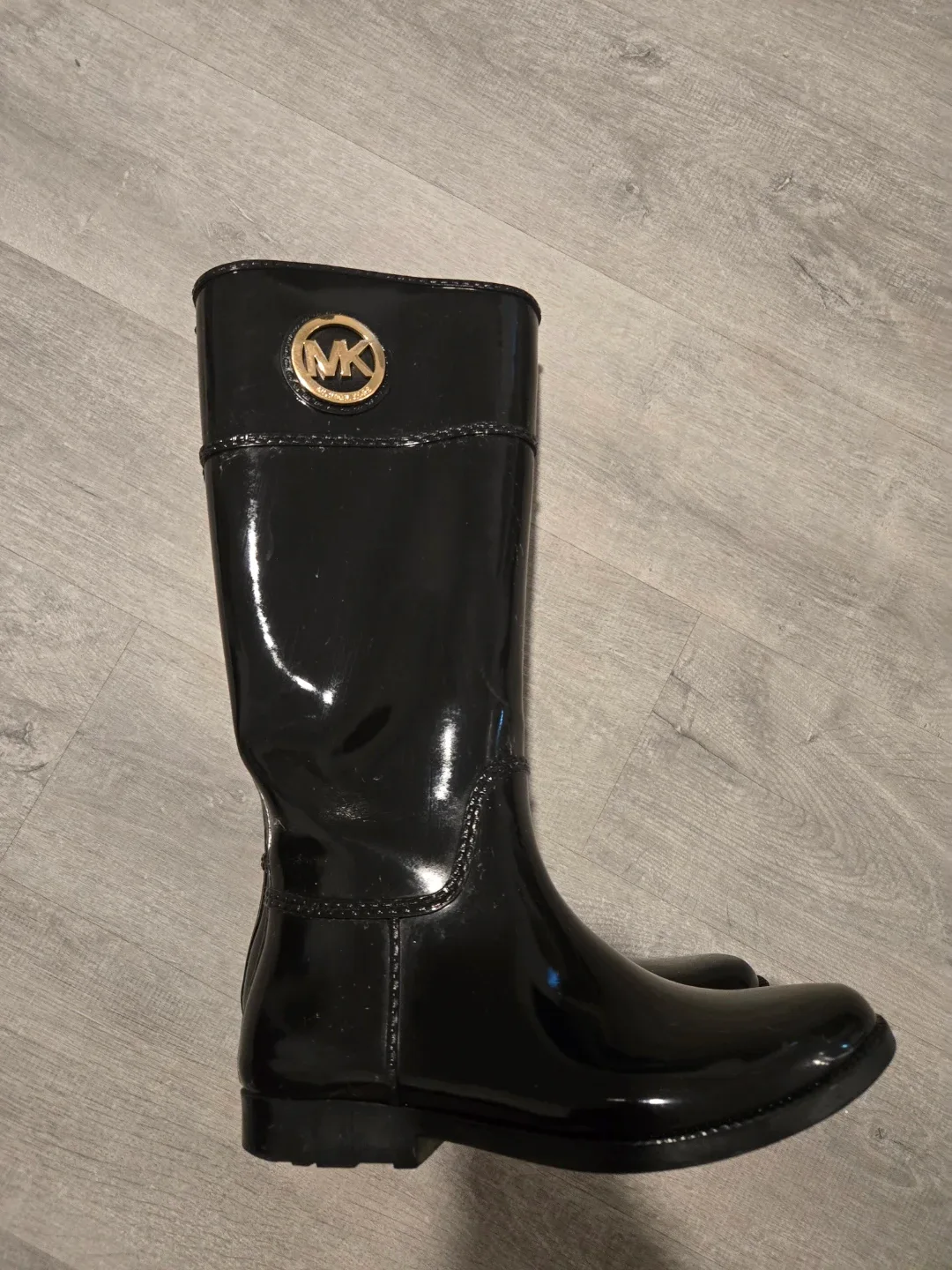 Michael Kors Black Rain Boots - Size 8 image indicator(6)