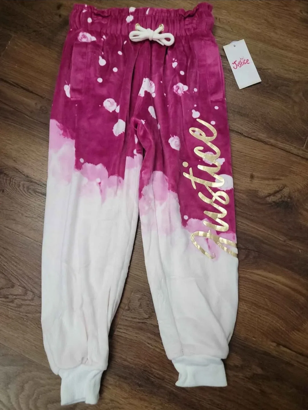 Girls Justice soft Velour warm Joggers new with tags