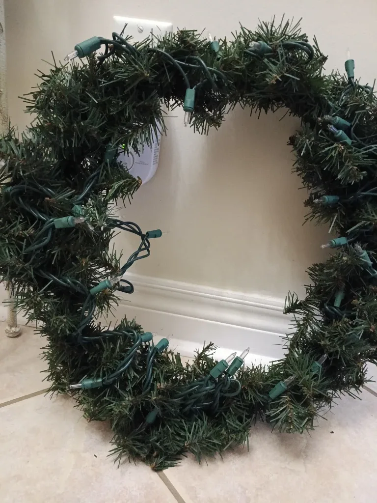3 Christmas Wreath with Lights