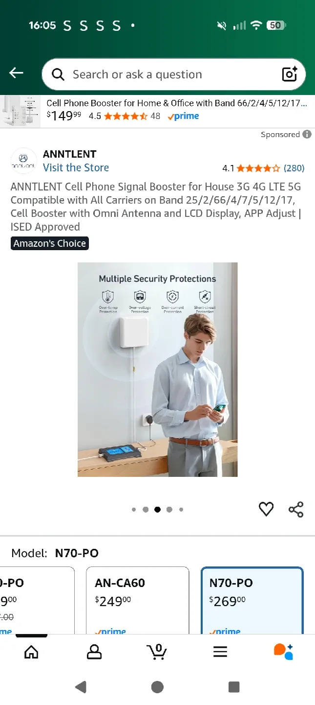 ANNTLENT Cell Phone Signal Booster N70-PO🥕 image indicator(4)