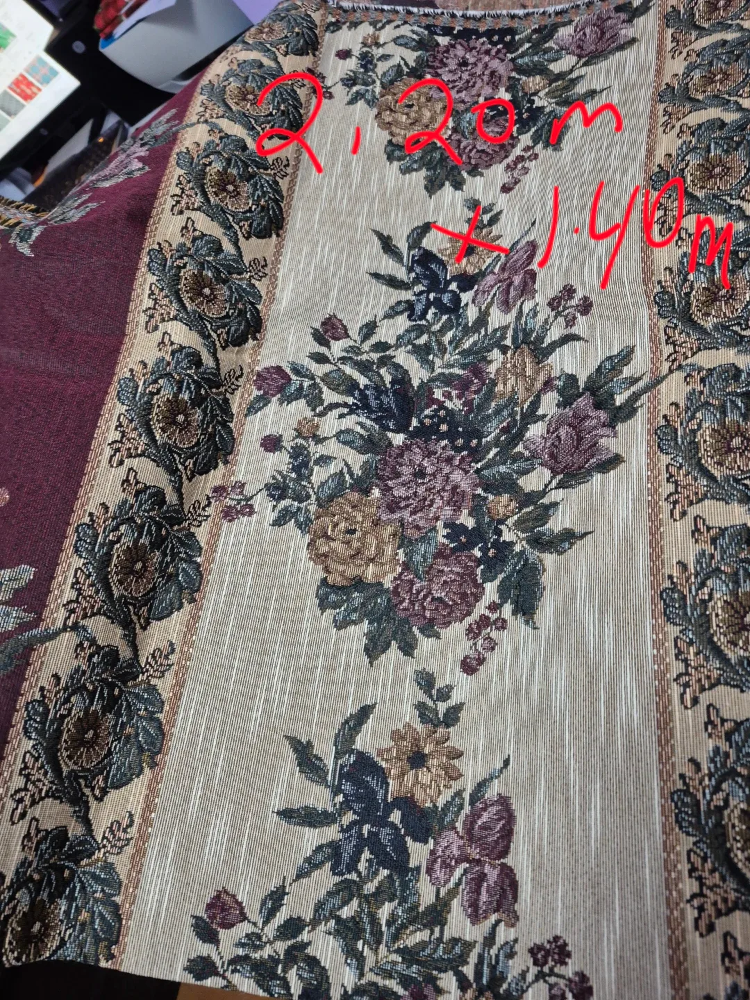 Floral Tapestry Fabric, Various Sizes, price per each piece image indicator(2)