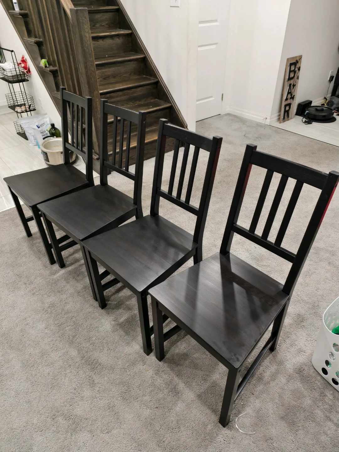 IKEA STEFAN Dark Brown Dining Chairs (Set of 4) image indicator(2)