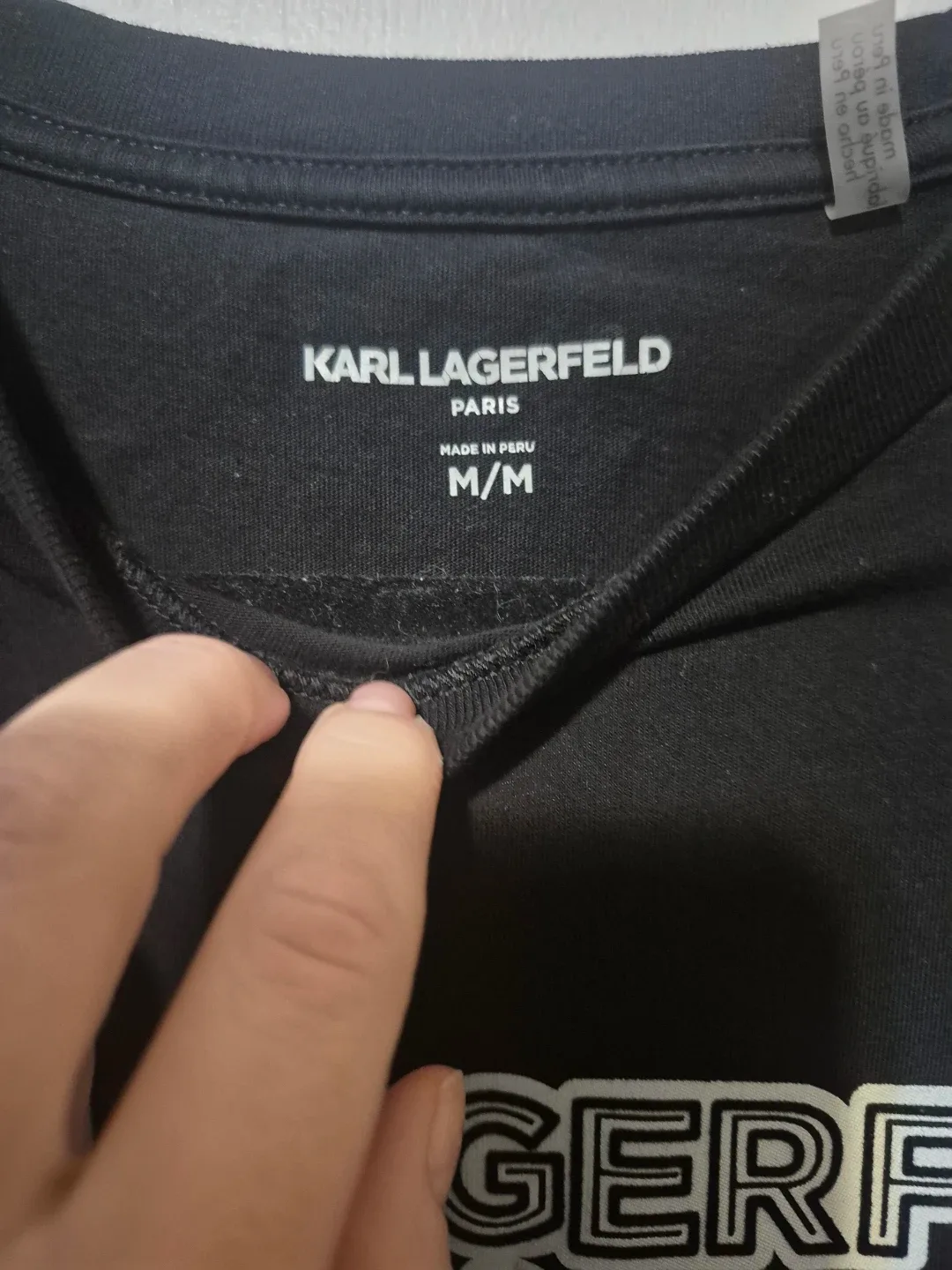 Karl Lagerfeld Paris Black T-Shirt - Size M image indicator(2)