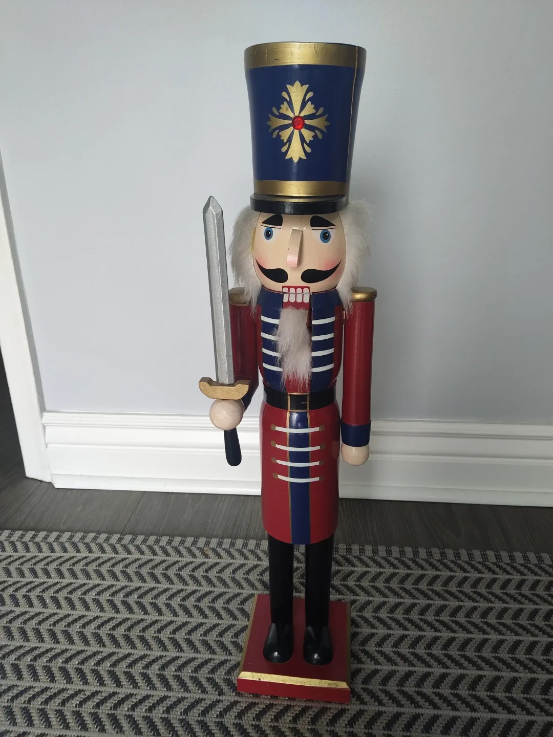 24-in Tall Wooden Nutcracker Figurine