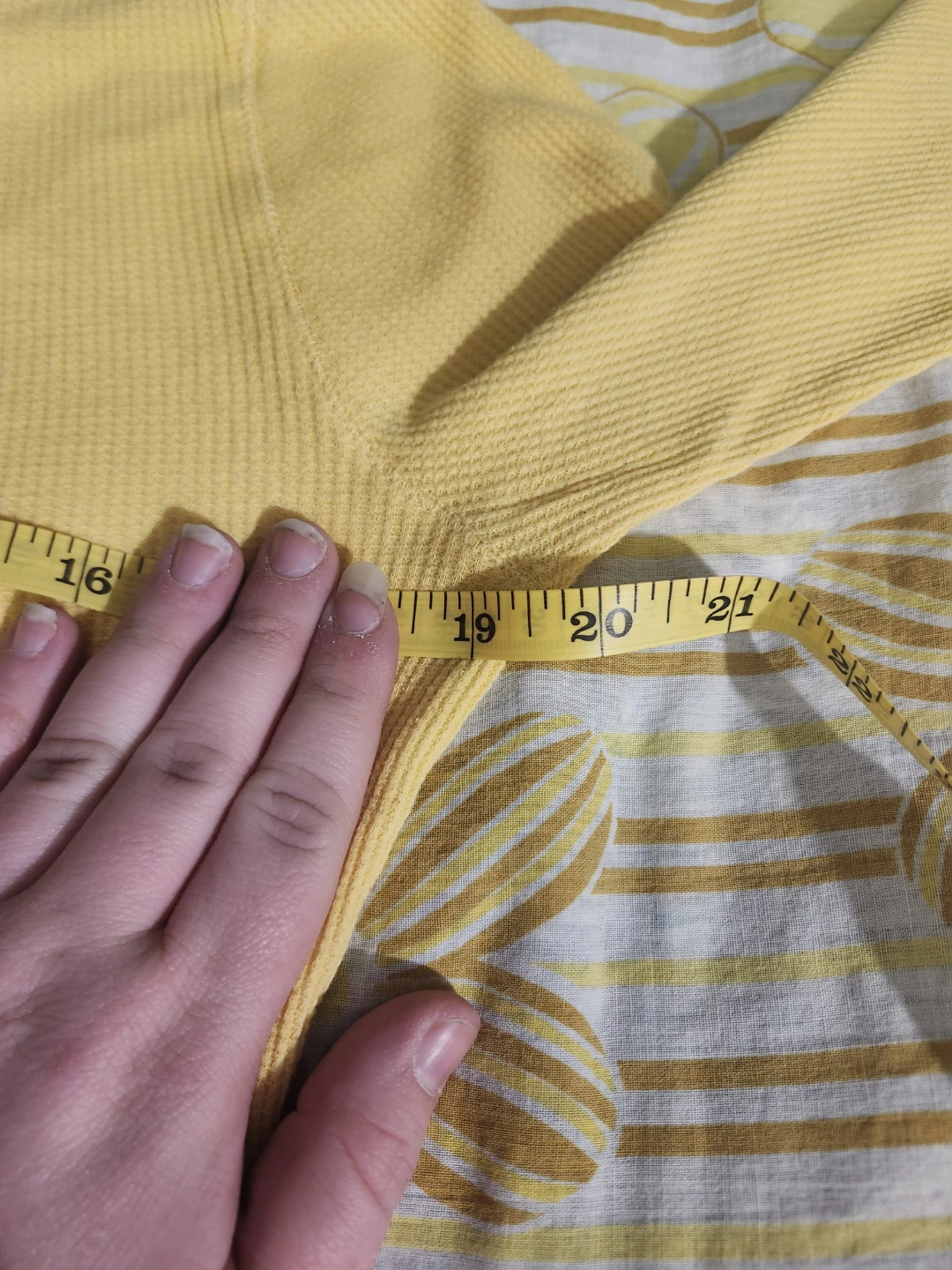 Yellow and blue Aeropostale long sleeve waffle knit shirt - photo 5