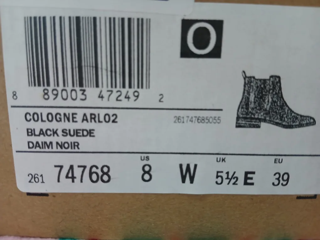 Clarks Black Suede Boots - Size 8W image indicator(4)