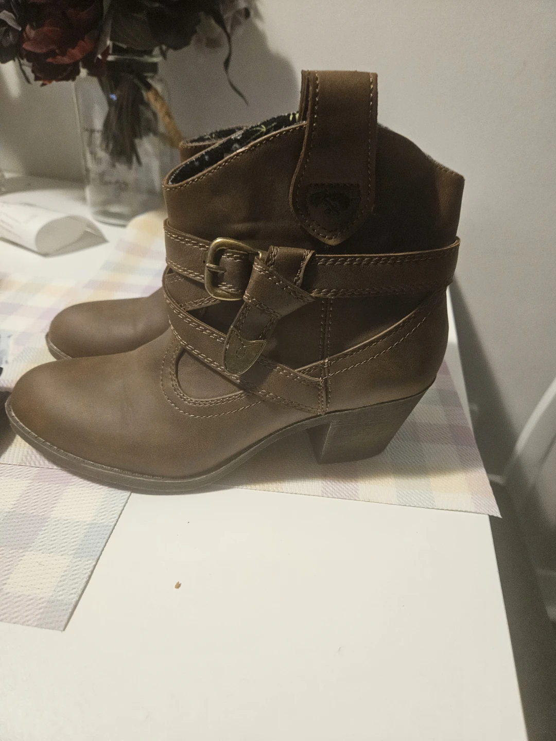 Rocket Dog Brown Ankle Boots, Size 8.5