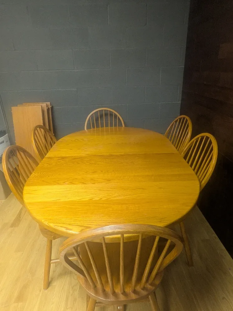 Wooden Dining Table with 6 Chairs image indicator(2)